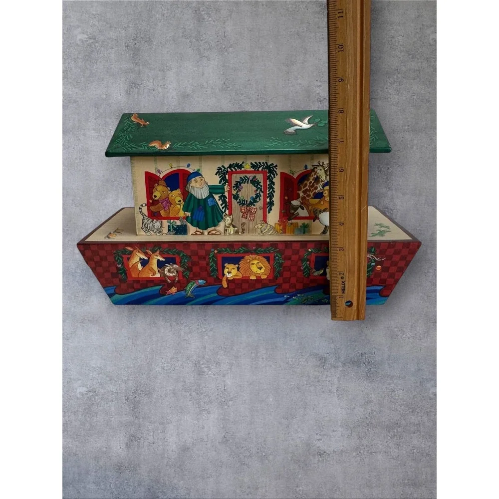 Hallmark Noahs Ark Decorative Gift Box Christmas Nursery Storage Multicolor